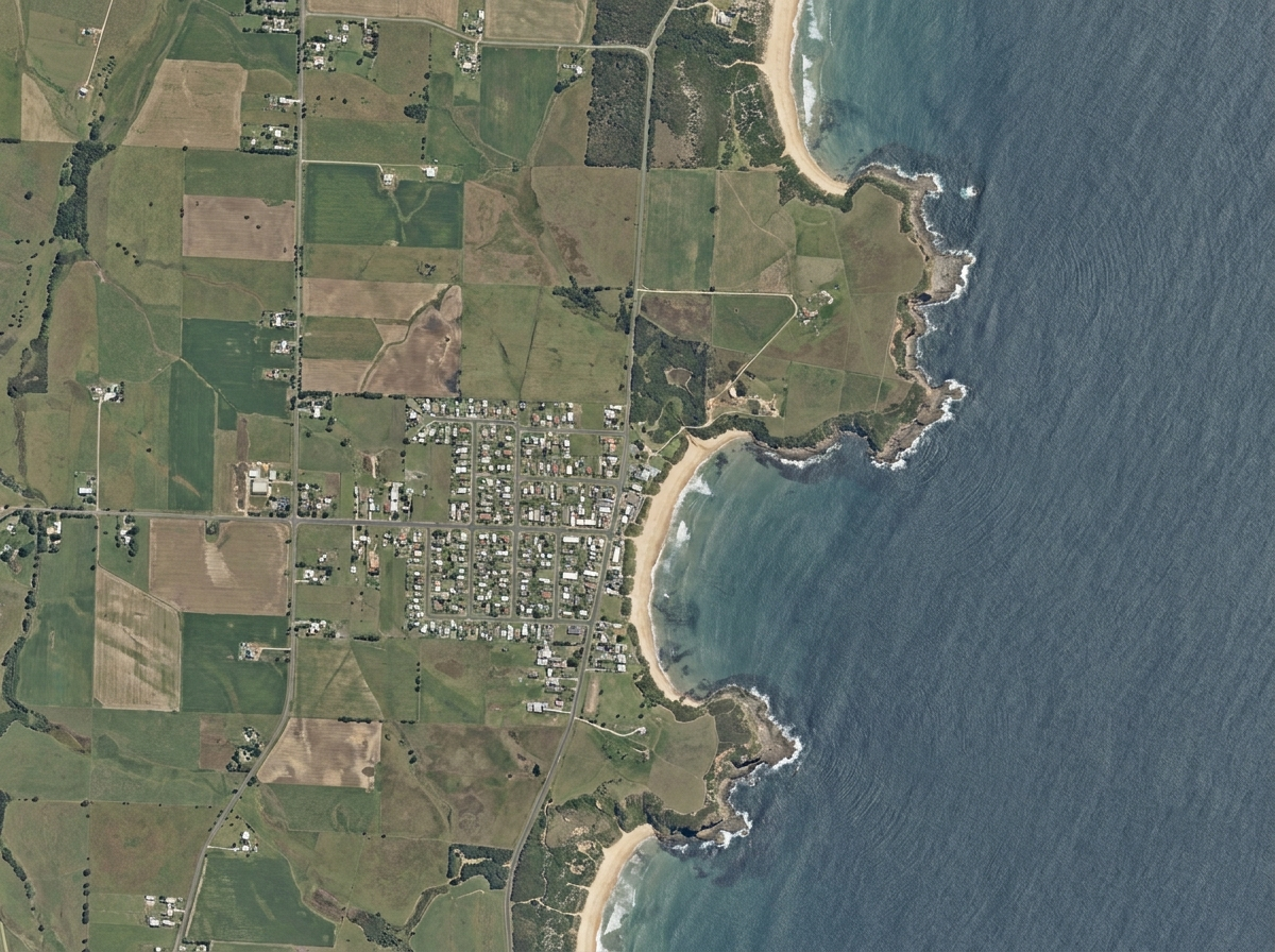 Aerial view of coastal NSW